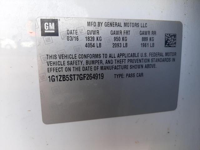 Photo 11 VIN: 1G1ZB5ST7GF264919 - CHEVROLET MALIBU LS 