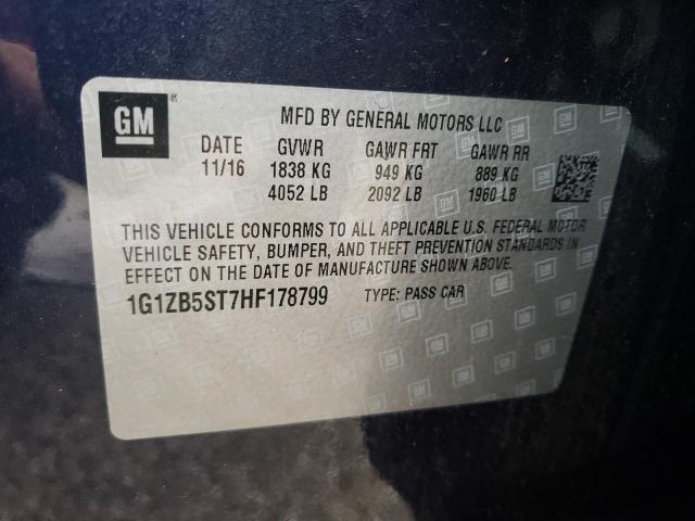 Photo 9 VIN: 1G1ZB5ST7HF178799 - CHEVROLET MALIBU LS 