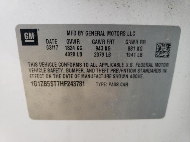 Photo 12 VIN: 1G1ZB5ST7HF243781 - CHEVROLET MALIBU LS 