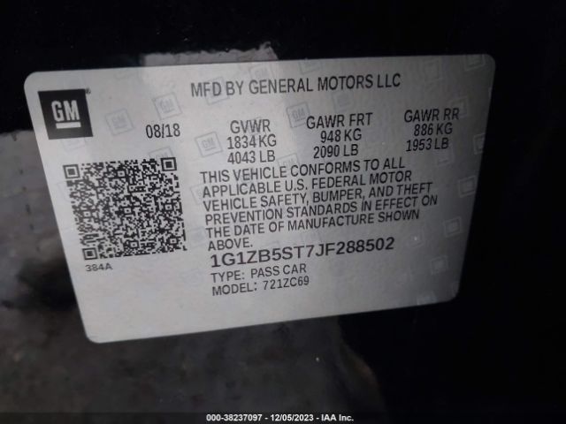 Photo 8 VIN: 1G1ZB5ST7JF288502 - CHEVROLET MALIBU 