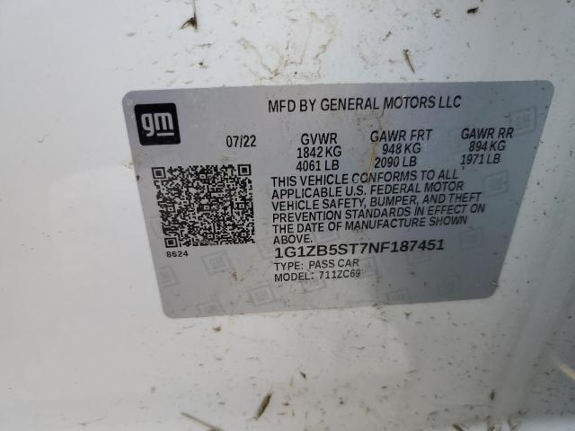 Photo 11 VIN: 1G1ZB5ST7NF187451 - CHEVROLET MALIBU 