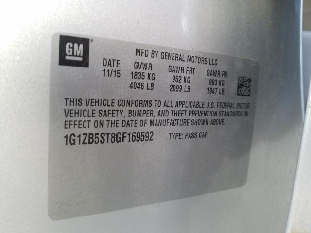 Photo 9 VIN: 1G1ZB5ST8GF169592 - CHEVROLET MALIBU LS 