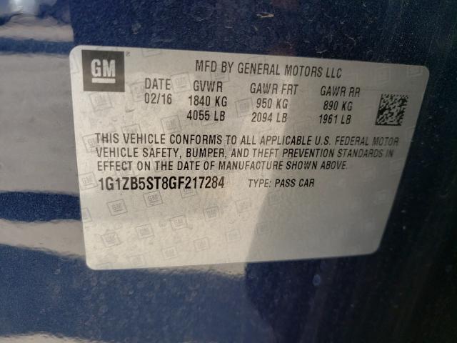 Photo 9 VIN: 1G1ZB5ST8GF217284 - CHEVROLET MALIBU LS 