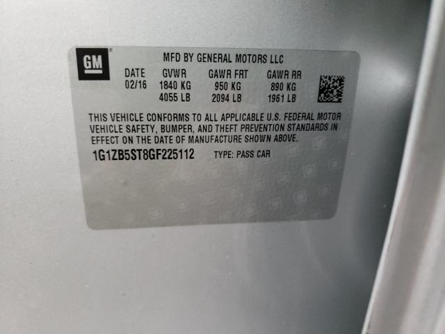 Photo 9 VIN: 1G1ZB5ST8GF225112 - CHEVROLET MALIBU LS 