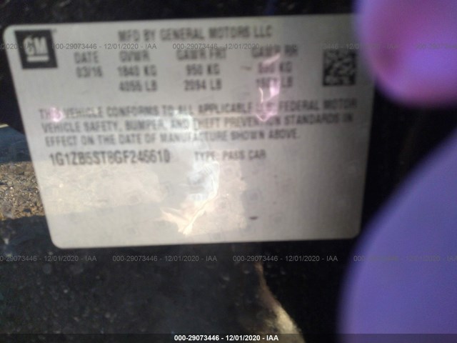 Photo 8 VIN: 1G1ZB5ST8GF246610 - CHEVROLET MALIBU 