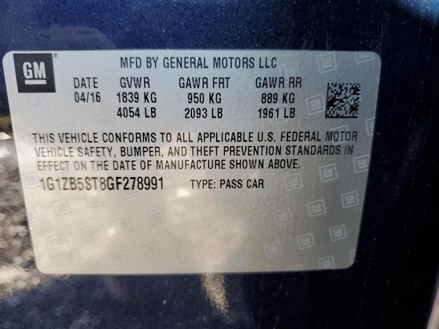 Photo 9 VIN: 1G1ZB5ST8GF278991 - CHEVROLET MALIBU LS 