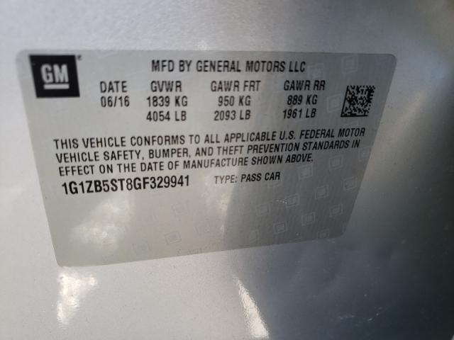 Photo 9 VIN: 1G1ZB5ST8GF329941 - CHEVROLET MALIBU LS 