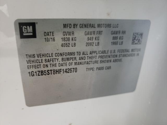 Photo 9 VIN: 1G1ZB5ST8HF142670 - CHEVROLET MALIBU LS 