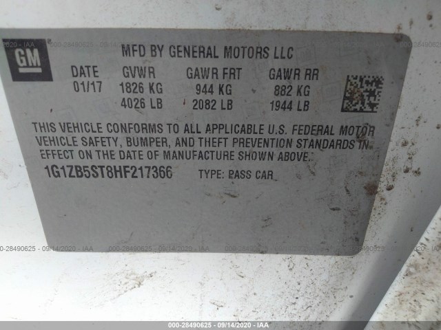 Photo 8 VIN: 1G1ZB5ST8HF217366 - CHEVROLET MALIBU 