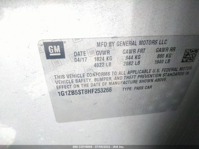 Photo 8 VIN: 1G1ZB5ST8HF253266 - CHEVROLET MALIBU 