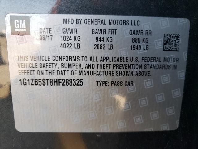 Photo 9 VIN: 1G1ZB5ST8HF288325 - CHEVROLET MALIBU LS 