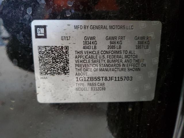 Photo 11 VIN: 1G1ZB5ST8JF115703 - CHEVROLET MALIBU LS 