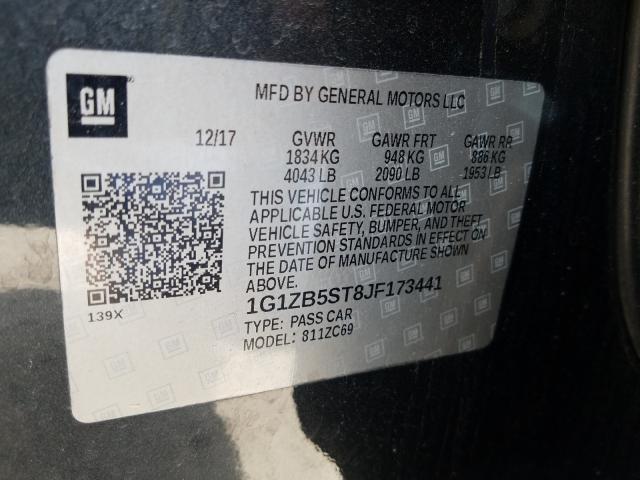 Photo 9 VIN: 1G1ZB5ST8JF173441 - CHEVROLET MALIBU LS 