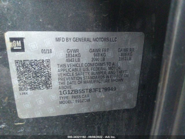 Photo 8 VIN: 1G1ZB5ST8JF179949 - CHEVROLET MALIBU 