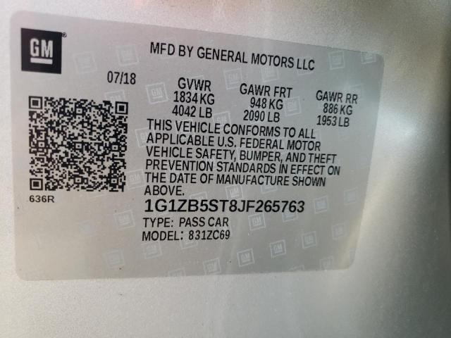 Photo 11 VIN: 1G1ZB5ST8JF265763 - CHEVROLET MALIBU LS 