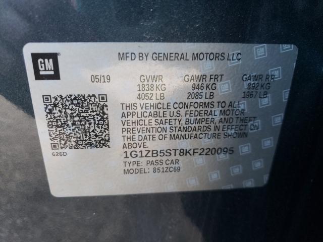 Photo 9 VIN: 1G1ZB5ST8KF220095 - CHEVROLET MALIBU LS 