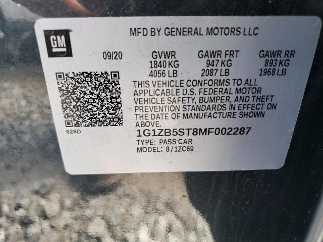 Photo 11 VIN: 1G1ZB5ST8MF002287 - CHEVROLET MALIBU LS 