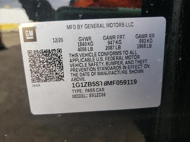 Photo 9 VIN: 1G1ZB5ST8MF059119 - CHEVROLET MALIBU LS 