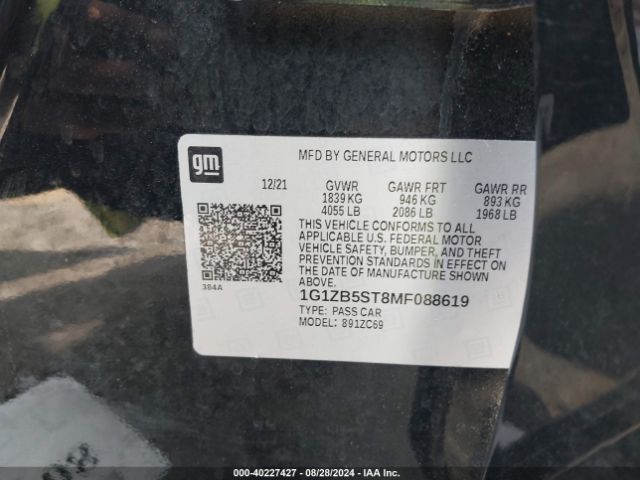 Photo 8 VIN: 1G1ZB5ST8MF088619 - CHEVROLET MALIBU 