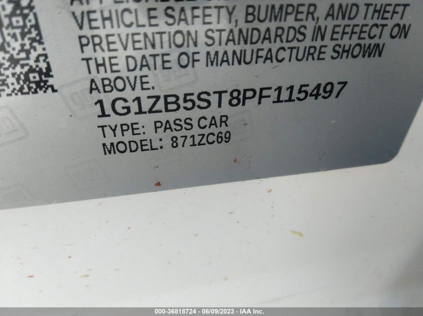 Photo 8 VIN: 1G1ZB5ST8PF115497 - CHEVROLET MALIBU 