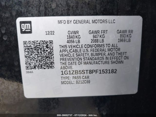 Photo 8 VIN: 1G1ZB5ST8PF153182 - CHEVROLET MALIBU 