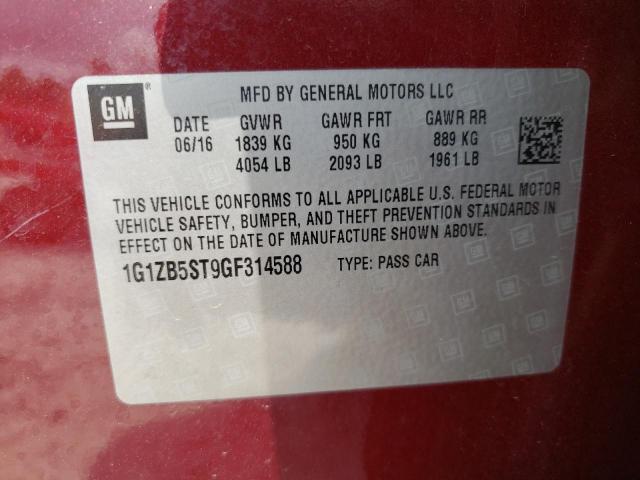 Photo 9 VIN: 1G1ZB5ST9GF314588 - CHEVROLET MALIBU LS 