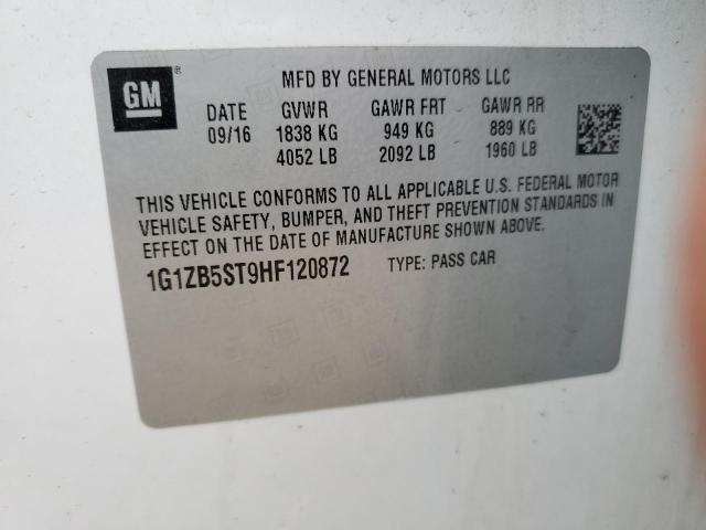 Photo 12 VIN: 1G1ZB5ST9HF120872 - CHEVROLET MALIBU LS 