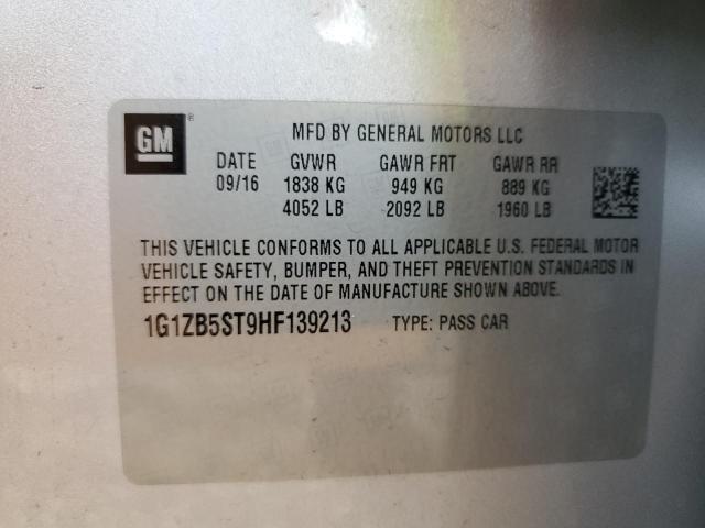 Photo 11 VIN: 1G1ZB5ST9HF139213 - CHEVROLET MALIBU LS 