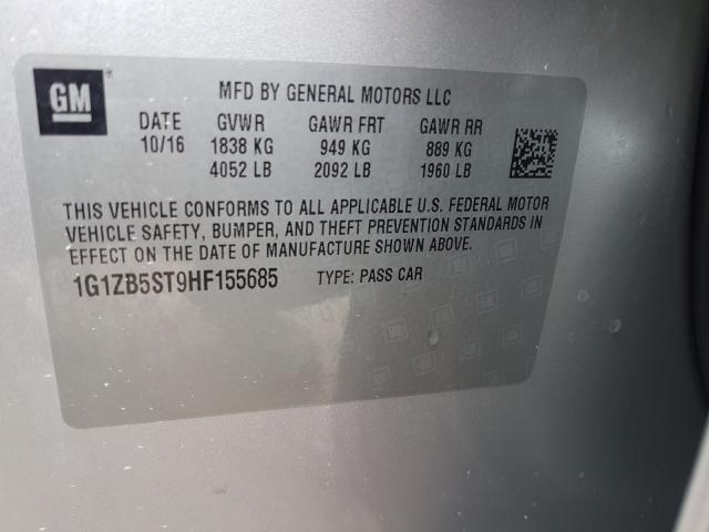 Photo 9 VIN: 1G1ZB5ST9HF155685 - CHEVROLET MALIBU LS 