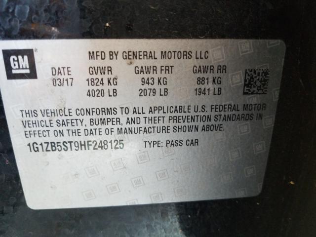 Photo 9 VIN: 1G1ZB5ST9HF248125 - CHEVROLET MALIBU LS 