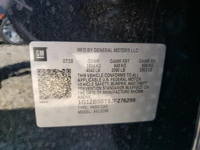 Photo 9 VIN: 1G1ZB5ST9JF276299 - CHEVROLET MALIBU LS 