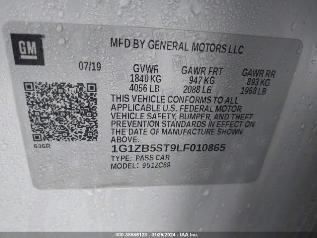 Photo 8 VIN: 1G1ZB5ST9LF010865 - CHEVROLET MALIBU 