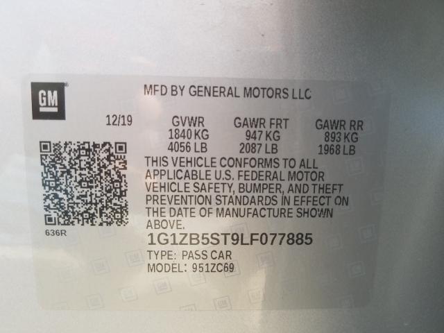 Photo 9 VIN: 1G1ZB5ST9LF077885 - CHEVROLET MALIBU LS 