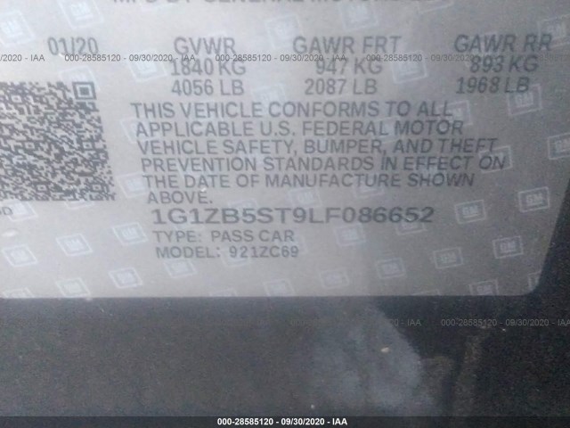 Photo 8 VIN: 1G1ZB5ST9LF086652 - CHEVROLET MALIBU 