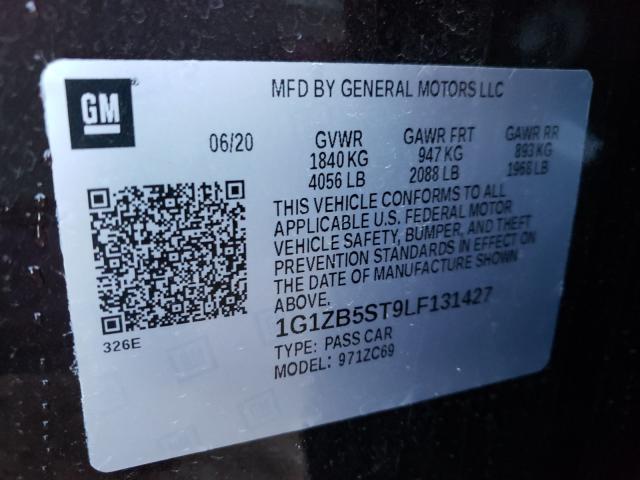 Photo 9 VIN: 1G1ZB5ST9LF131427 - CHEVROLET MALIBU LS 