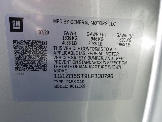 Photo 9 VIN: 1G1ZB5ST9LF138796 - CHEVROLET MALIBU LS 