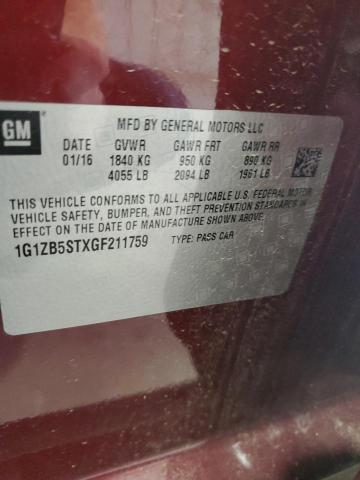 Photo 11 VIN: 1G1ZB5STXGF211759 - CHEVROLET MALIBU LS 