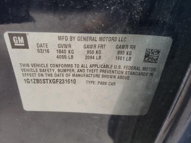 Photo 9 VIN: 1G1ZB5STXGF231610 - CHEVROLET MALIBU LS 