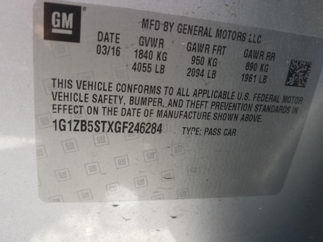 Photo 9 VIN: 1G1ZB5STXGF246284 - CHEVROLET MALIBU LS 