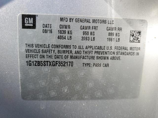 Photo 11 VIN: 1G1ZB5STXGF352170 - CHEVROLET MALIBU LS 