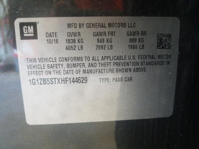 Photo 9 VIN: 1G1ZB5STXHF144629 - CHEVROLET MALIBU LS 