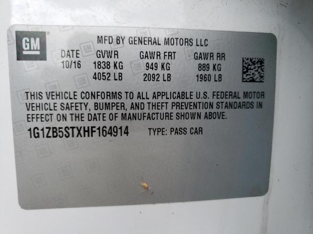 Photo 9 VIN: 1G1ZB5STXHF164914 - CHEVROLET MALIBU LS 