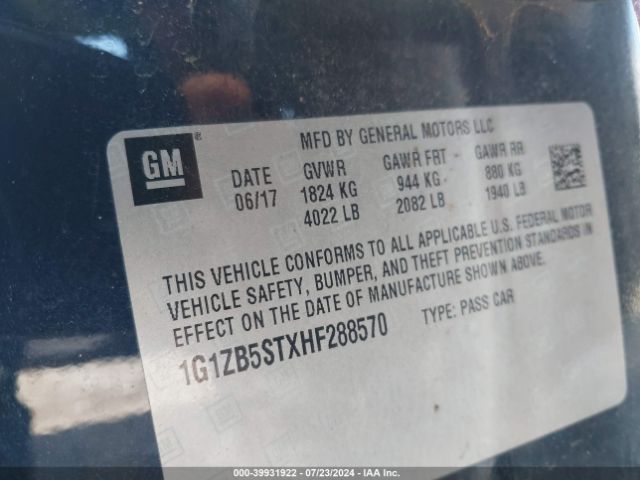 Photo 8 VIN: 1G1ZB5STXHF288570 - CHEVROLET MALIBU 