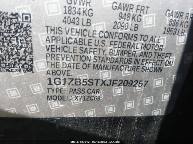 Photo 8 VIN: 1G1ZB5STXJF209257 - CHEVROLET MALIBU 