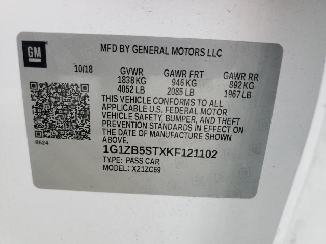 Photo 11 VIN: 1G1ZB5STXKF121102 - CHEVROLET MALIBU 