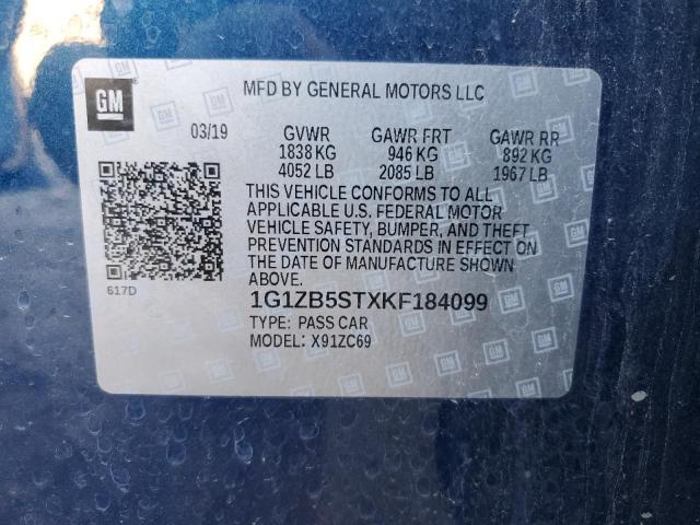 Photo 11 VIN: 1G1ZB5STXKF184099 - CHEVROLET MALIBU LS 