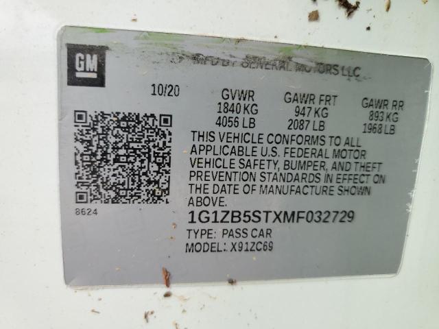 Photo 11 VIN: 1G1ZB5STXMF032729 - CHEVROLET MALIBU 