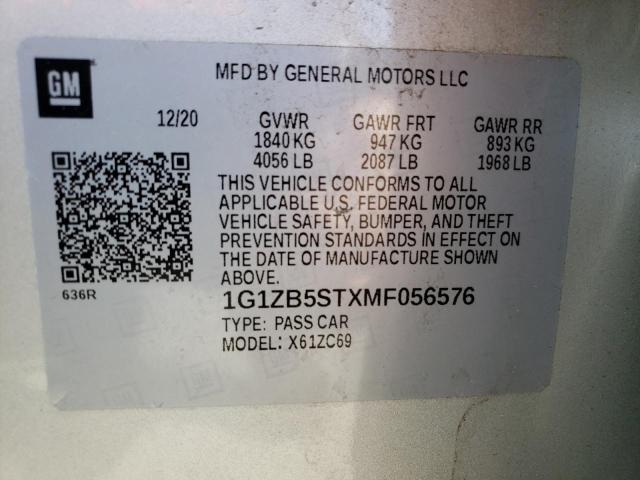 Photo 11 VIN: 1G1ZB5STXMF056576 - CHEVROLET MALIBU 