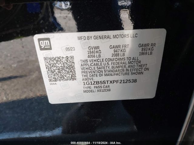 Photo 8 VIN: 1G1ZB5STXPF212538 - CHEVROLET MALIBU 