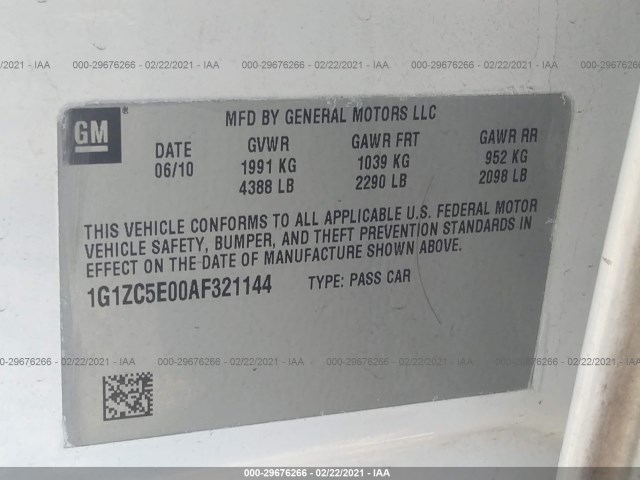 Photo 8 VIN: 1G1ZC5E00AF321144 - CHEVROLET MALIBU 